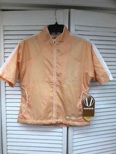 NEW Sunice Sunita Women&rsquo;s Short Sleeve Wind Jacket Shirt, X-Small, Tangerine,NWT
