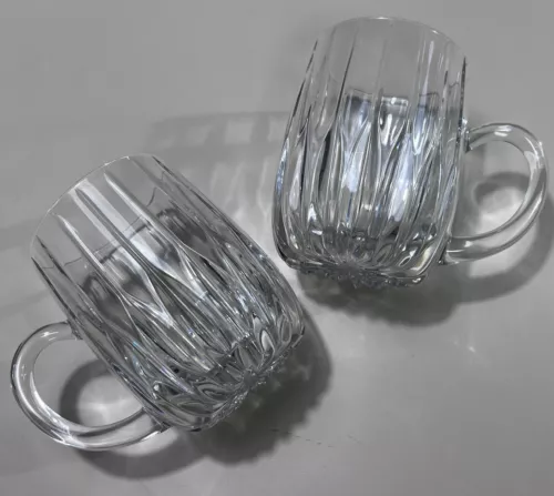 2 MIKASA PARK LANE CRYSTAL MUG GLASS