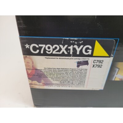 Genuine Lexmark C792X1YG Yellow High Yield YELLOW - New Open Box