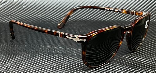 Persol Unisex PO3019S Sunglasses — Havana Frame, Crystal Green Lenses, 55mm - View #2