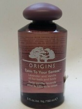 Origins Calm Your Senses Lavender And Vanilla Bath Body Oil 4.0 FL. OZ. READ