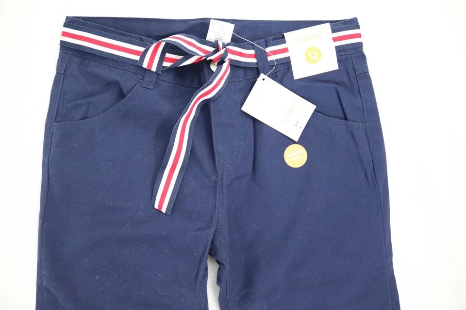 Pantalones Uniforme Escolar Gymboree Niñas Algodón Sin Arrugas Azul Marino 12 Edad 11-12 Foto 2 de 4