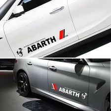 2Pc Car Side Door Decals Stickers Car Styling Side Skirt Sticker for Fiat Abarth