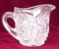 Childs Toy Creamer Buzz Star Whirligig US Glass 15101 Clear EAPG As Is