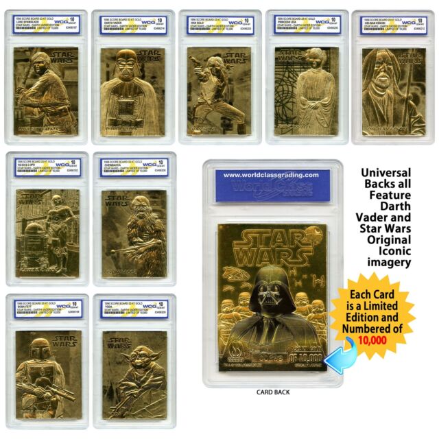 STAR WARS Set of 9 Official 23K Gold Cards Graded Gem-Mint 10 DARTH VADER SERIES STAR WARS Set of 9 Official 23K Gold Cards Graded Gem-Mint 10 DARTH VADER SERIES