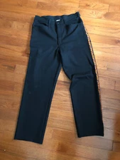 Filter USA Flat Front Black Dress Pants Men's Size 36 x 34 - Flames