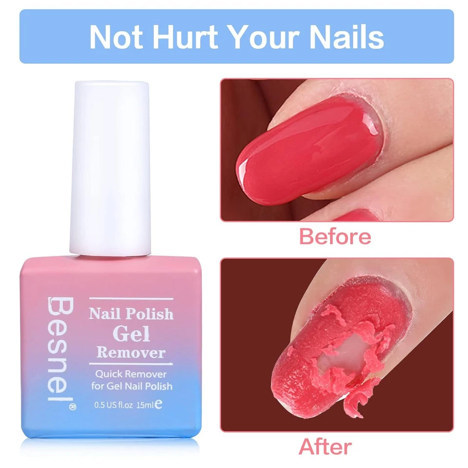 Removedor de esmalte de uñas en gel Besnel, removedor de esmalte en gel profesional todos los tamaños Foto 3 de 4