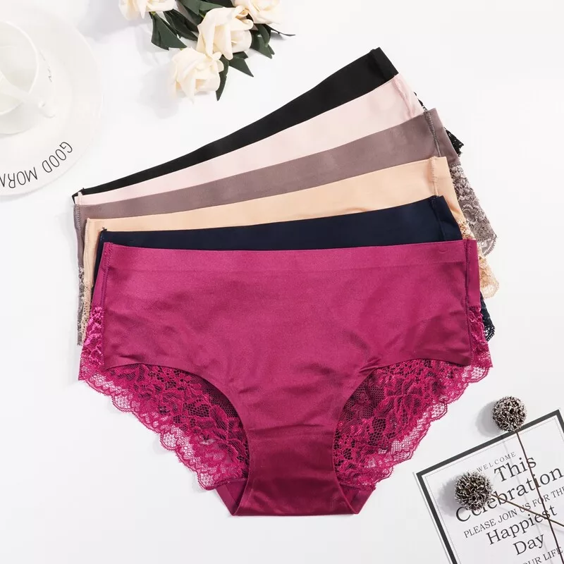 Pack Of 6 Natural Silk Bikini Strip Panty With Cotton Crotch For