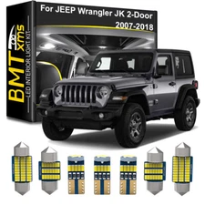 7x Interior LED Light Bulbs License plate For JEEP Wrangler JK 2-Door 2007-2018