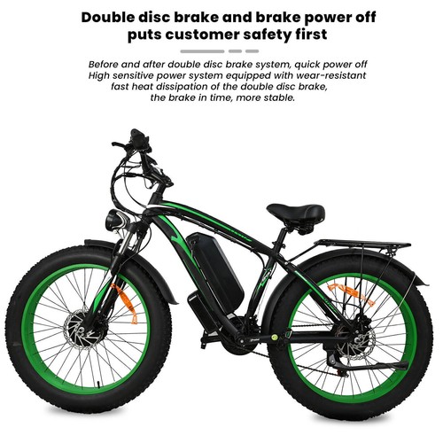 2023 Electric Bicycle 2000W Ebike for Adult 26in 20AH Dual Motor Fat Tire 45km/h - Picture 12 of 26