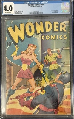 Wonder Comics #16 CGC 4.0 Better Publications  1948  Alex Schomburg Cover