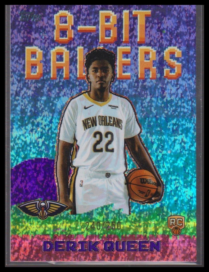 2025-26 Topps #8B-39 Derik Queen 8-Bit Ballers Purple Holo Foil #/250