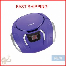 Proscan Elite Portable CD Boombox with AM/FM Radio, Auxiliary - Purple