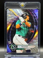 Cal Raleigh 2022 Bowman Platinum Ice Foilboard Rookie Card #83 Mariners Mint