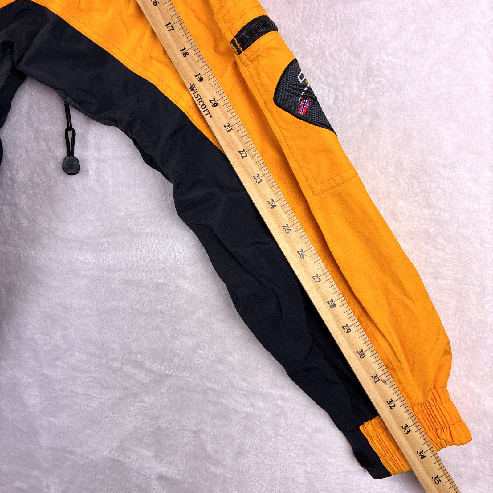 VTG 90s Helly Hansen Equipe Jacket Tangerine Blac… - image 12