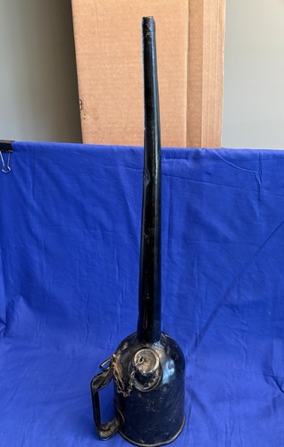 EAGLE 400 Antique Vintage Railroad Railway Oil Can Longneck Spout 22” Diameter 4