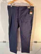 GALAXYBYHARVIC Men's Slim Fit Cotton Stretch Chino Pants Blue Navy Size 36x30