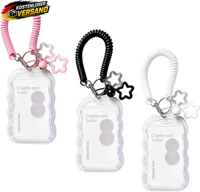 Photocard Holder Keychain 3 Stück Id Card Holder Mit Spring Rope | Star Bells Au