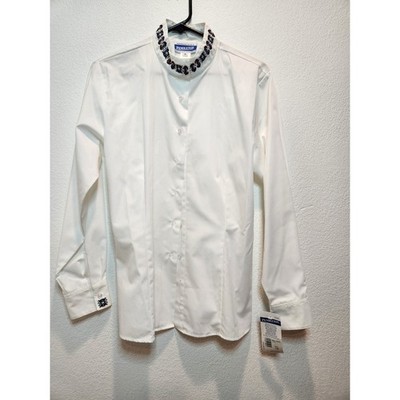 NWT Pendleton Embroidered Western Blouse White Button Shirt Size 10