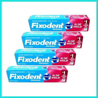 Denture Adhesive Cream-2.4 oz, 4 pk