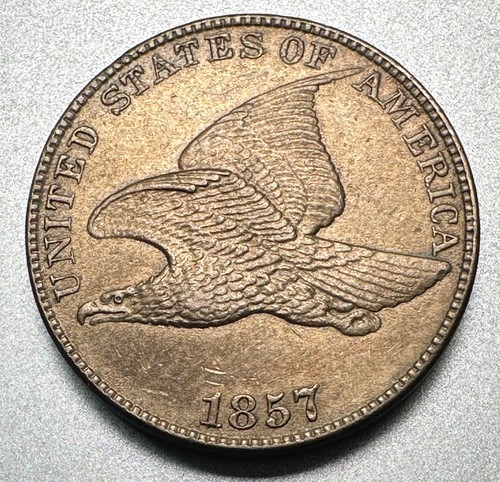 1857 FLYING EAGLE CENT AU/UNC DETAILS #1987