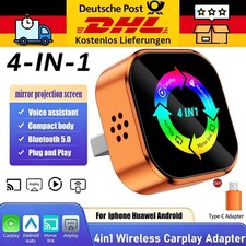 Wireless CarPlay Adapter 4in1 AirPlay MirrorLink Navi Musik Auto iOS Android