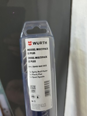 Würth Spitz-, Flach- und Spatmeißel Multipack Plus Longlife & Speed 3-teilig