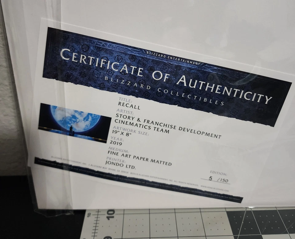 Impresión artística de edición limitada “Recall” #005/150 Blizzard Overwatch Foto 3 de 3
