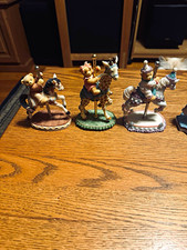 Cherished Teddies Carousel Animals Figurines Lot 9 Hand Painted Resin 1999