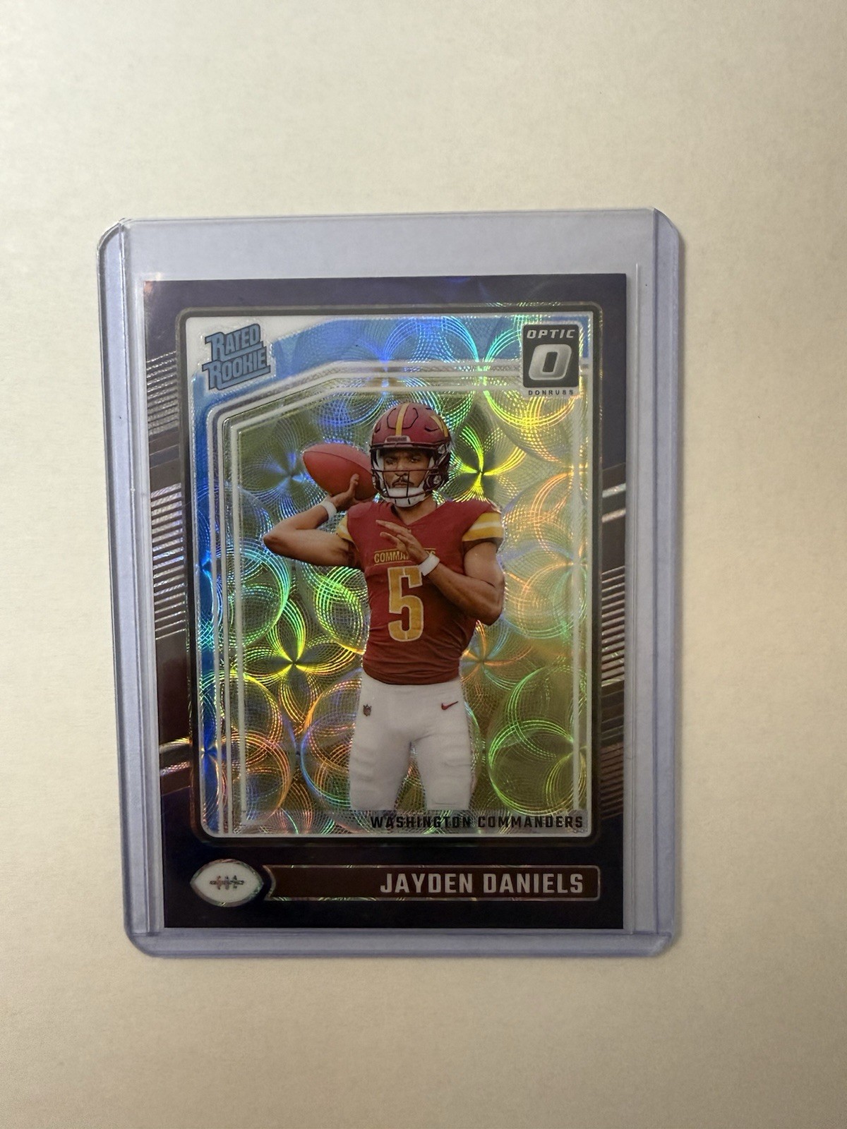 2024 Panini Donruss Optic - Rated Rookie Jayden Daniels #248 Purple Scope (RC)