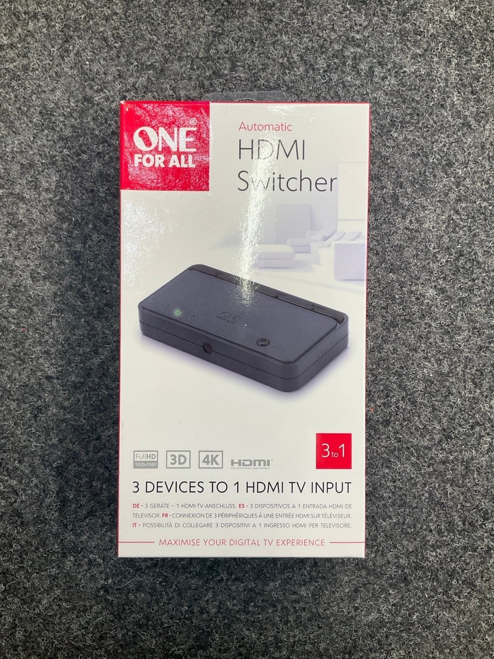 ONE FOR ALL SV1630 HDMI Switcher 3 To 1 HDMI Switch - Wie neu 11907429 3990₽