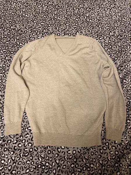 Men John Smedley Sweater Peach Wool 38 / M / 46