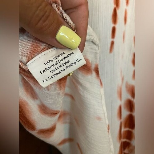Earthbound Trading Company Tie Dye Boho Top XS - Picture 7 of 11