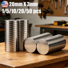Lot 20mm X 3mm Neodymium Magnet Disc Strong Rare Earth Small Industrial Magnets