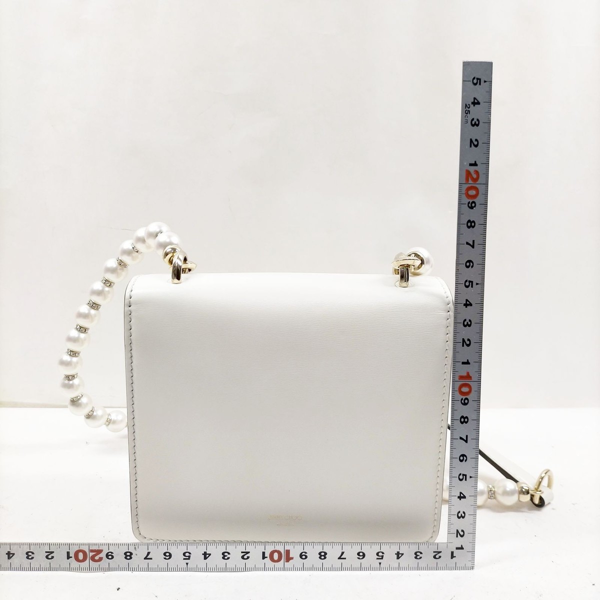 JIMMY CHOO Shoulder Bag White Leather 2872752 | eBay