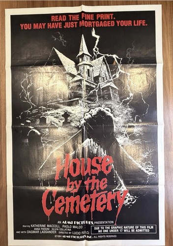 Original Vintage US “House by the Cemetery” Movie Poster – 1980s Horror