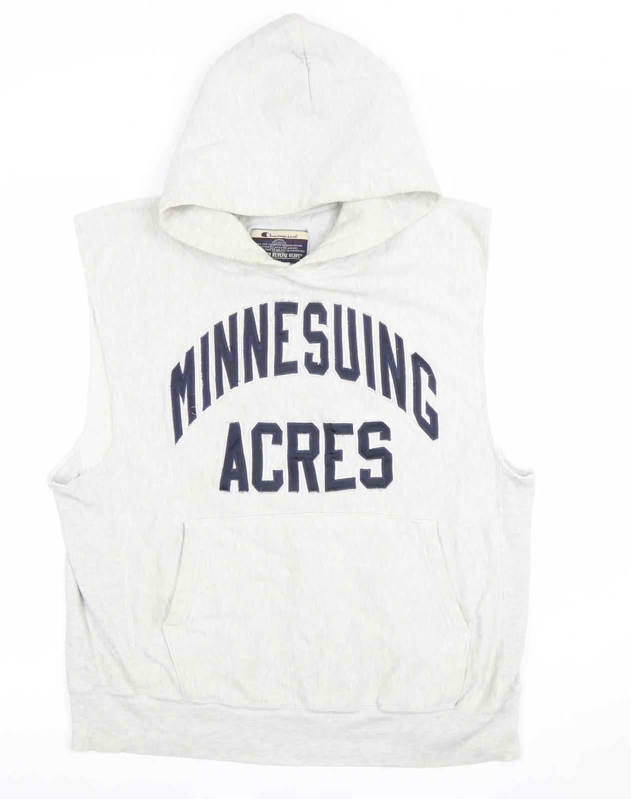 Chaleco con Capucha Champion Para Hombre Gris Sin Mangas Tejido Inverso M