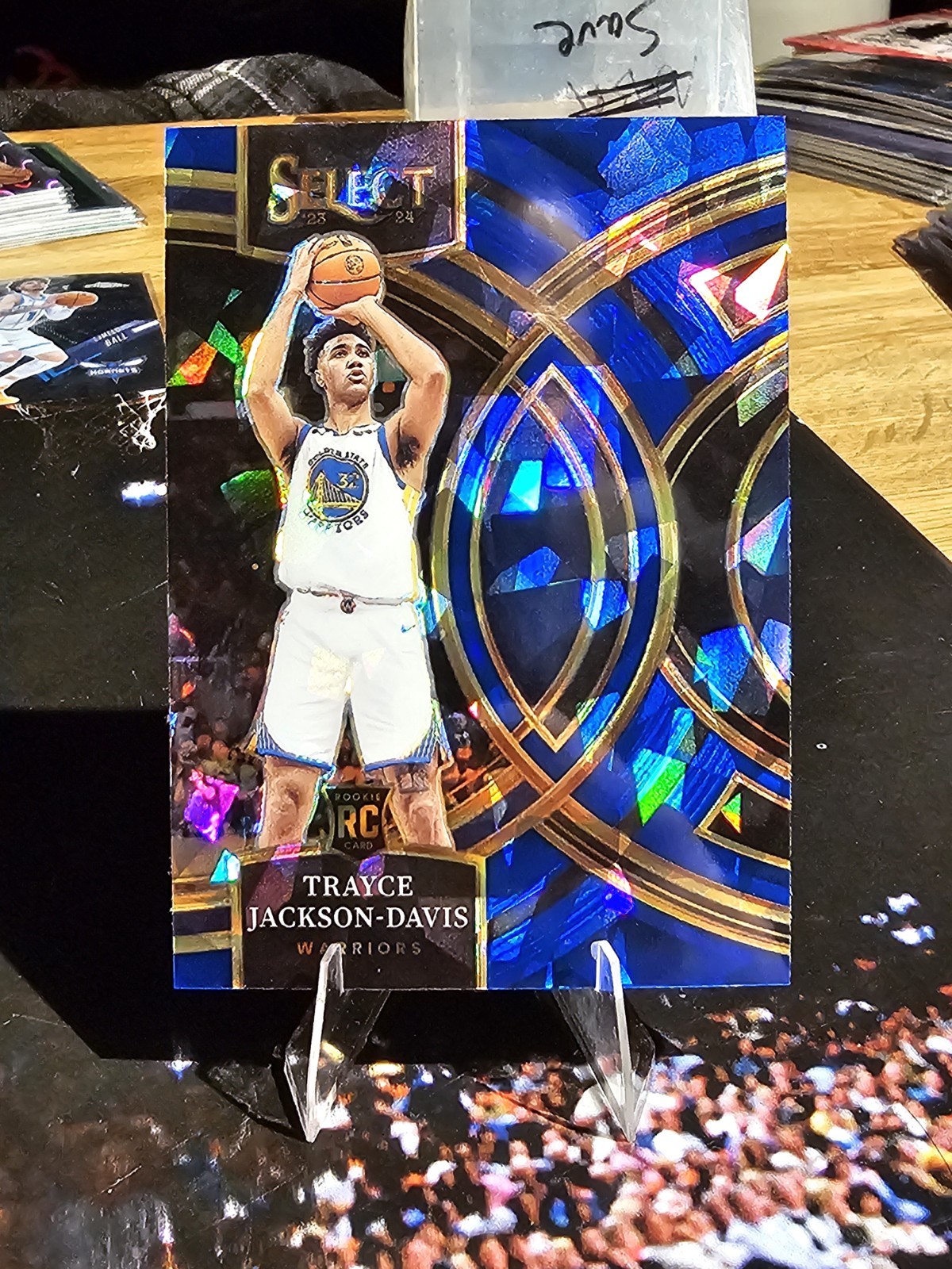 2023-24 Panini Select - Premier Level Trayce Jackson-Davis Blue Cracked Ice (RC)