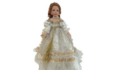 Künstlerpuppe  Donna Rubert Rustie Porzellan Puppe 80 cm guter Zustand siehe Fot