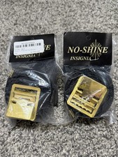 Lot of 2 Mens USMC/Marine Corps Military Grade Web Belt, Open Brass Belt Buckles