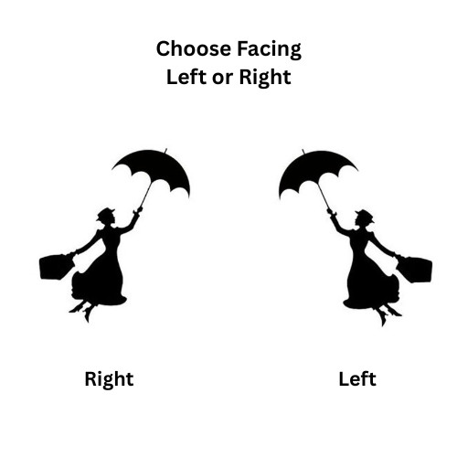 Mary Poppins Flying Vinyl Decal Sticker Choose Size and Color