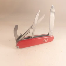 Vintage Victorinox Compact PLUS SCALES Swiss Army Knife 91mm 1991–1992 Red
