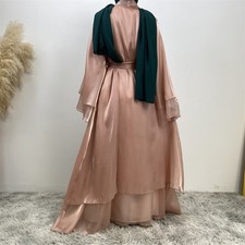 Muslim Open Abaya Dubai Women Cardigan Robe Turkey Islamic Kimono Modest Dress