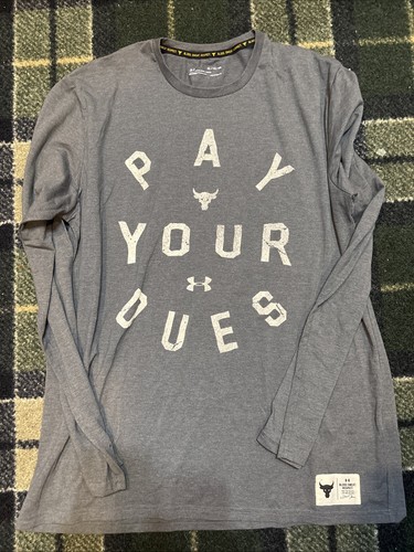 Project Rock Under Armour Pay Your Dues Shirt Mens Size XL