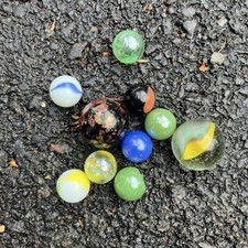 Old Marbles Mixed Lot Different Types Colors D8