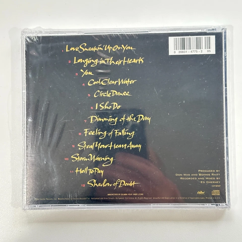 Bonnie Raitt – Longing In Their Hearts CD New Factory Sealed 1994 Capitol CRC - Image 2 of 2