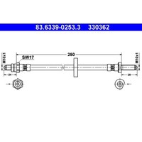 Bremsschlauch ATE 83.6339-0253.3 FüR Ford Escort III Orion II IV Turnier