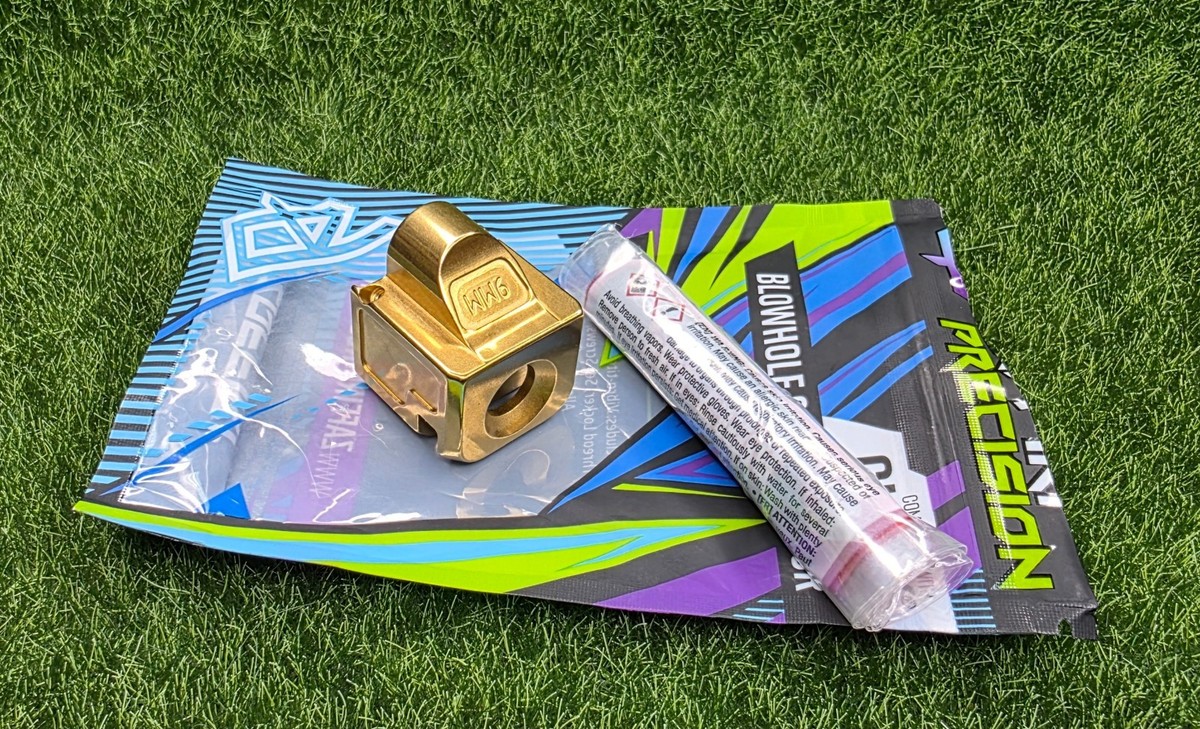 BLOW バングル Zaffiri Blowhole Compensator for Glock 9mm, Titanium Nitride Gold