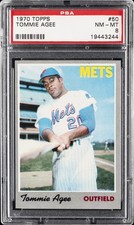 1970 TOPPS #50 TOMMIE AGEE PSA 8
