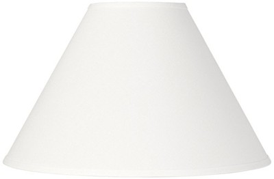 Lamp Shade White Linen Large Chimney 6'' Top x 17'' Bot x 10'' H (Spider)